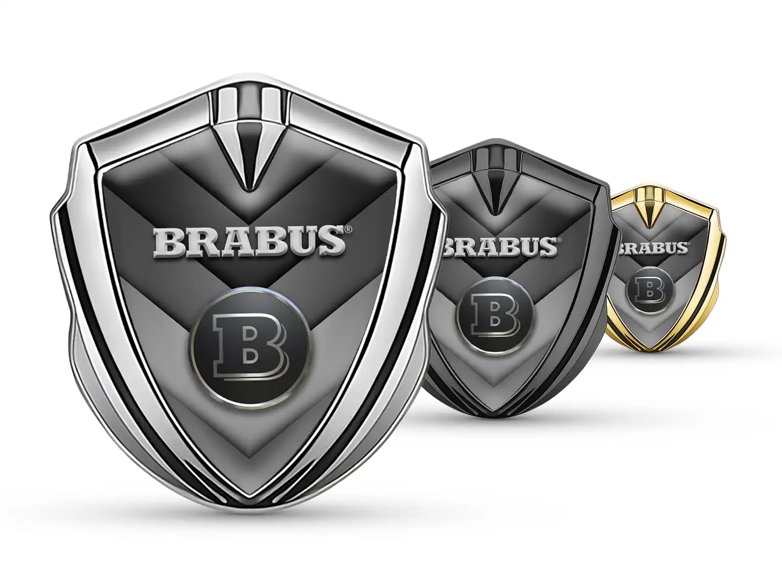 Brabus Metal Emblema Insignia Extremo Plano Sólido